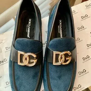 Dolce & Gabbana Men\'s Blue Suede & Leather Loafers, US 10, Brand New, No Box Dolce & Gabbana | Shoes | Dolce Gabbana Mens Blue Suede  main image 2